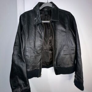 Frenchi Black Leather Jacket